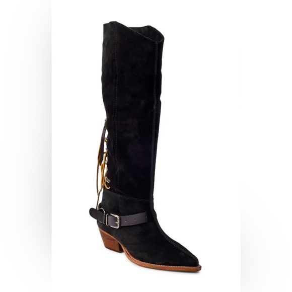 NWOT free people back-lace sway low slouchy boots - Picture 1 of 12